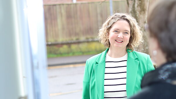 Anna on the doorstep