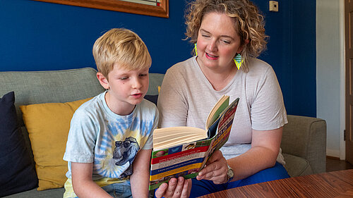 Anna reading to child