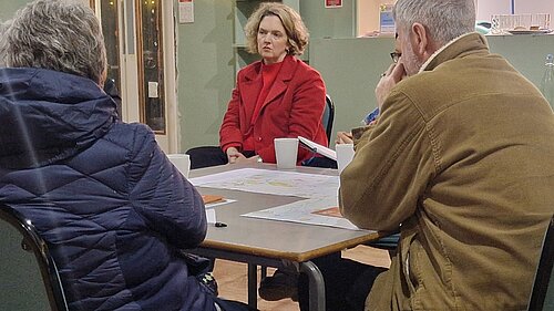 Anna Sabne with parish councillors