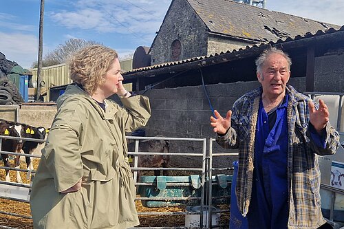 Anna Sabine MP with farmer